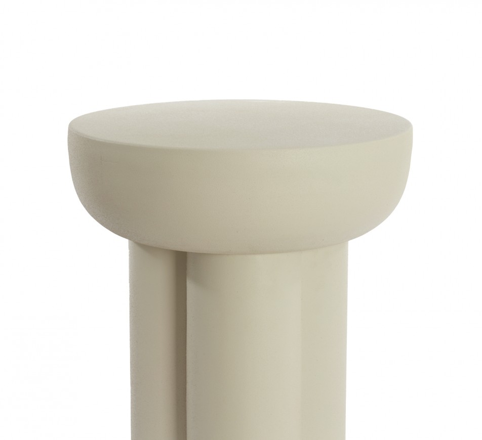 Vintara Cream Side Table - Mid Century Elegance